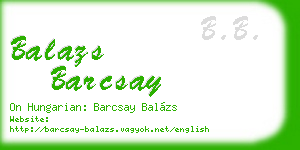 balazs barcsay business card